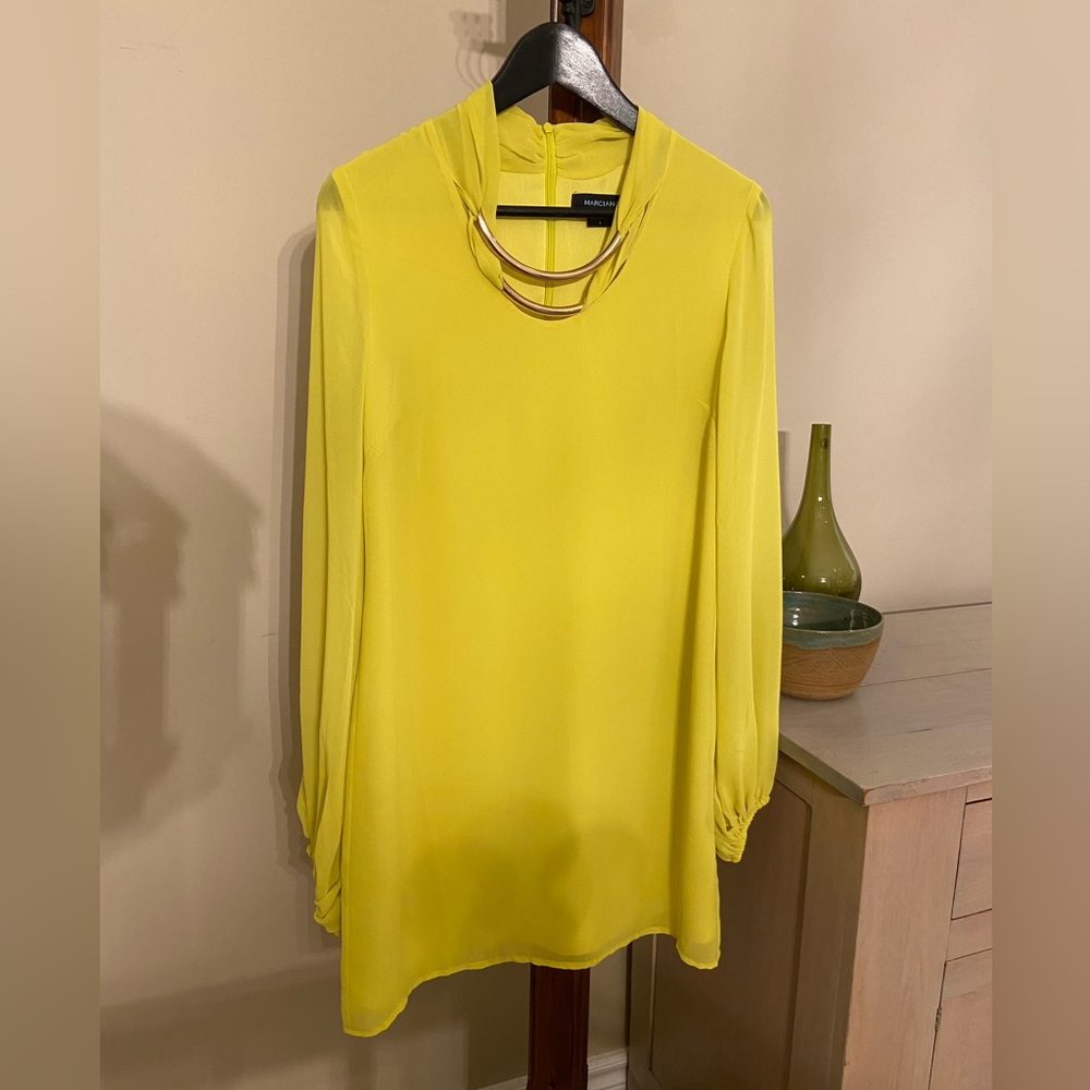 Marciano Yellow Long Sleeve Dress